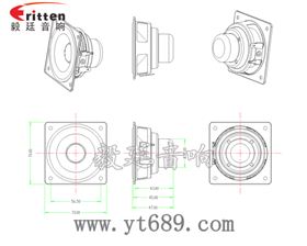 2.75寸內(nèi)磁鐵盆架喇叭成品圖