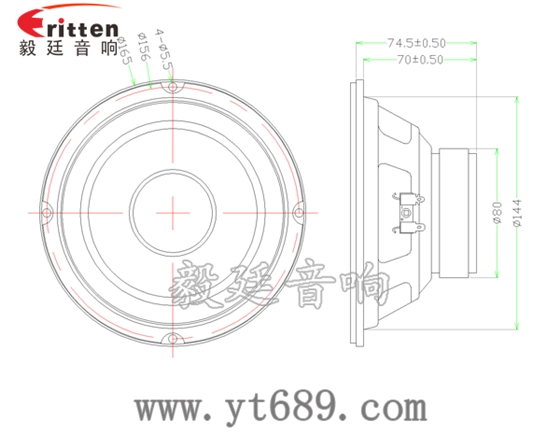 6.5寸汽車重低音喇叭成品圖