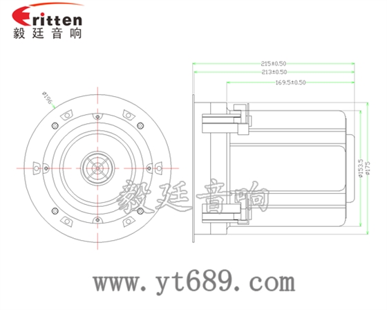 5.25寸圓筒吸頂天花喇叭成品圖