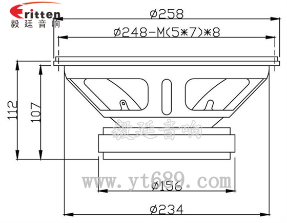 10寸150w中低音喇叭成品圖