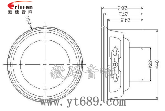 52mm3瓦16芯全頻喇叭成品圖 4寸同軸汽車音響喇叭成品圖