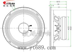 8寸中低音汽車?yán)瘸善穲D