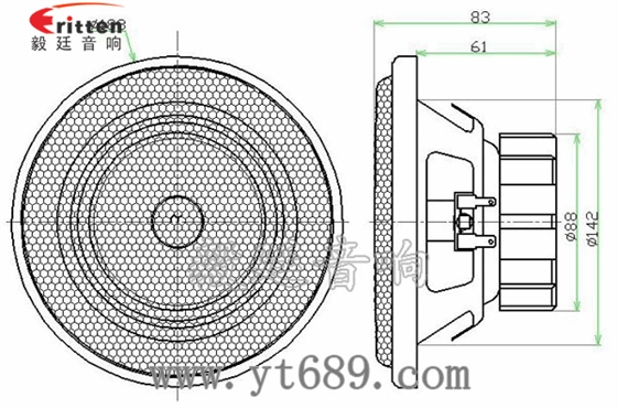 6.5寸50瓦多媒體音箱全頻喇叭成品圖