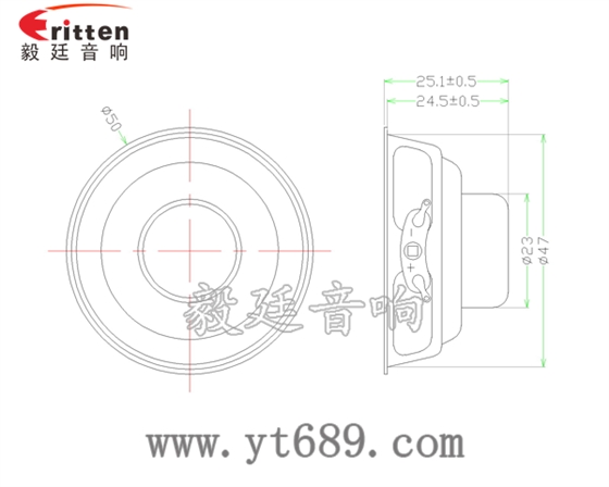 3瓦40mm外磁全頻喇叭成品圖