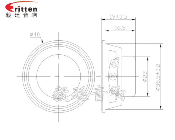 1.5寸全頻故事機喇叭成品圖