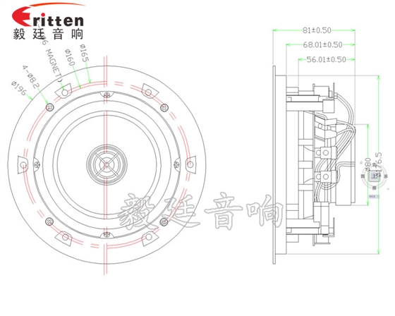 5.25寸天花揚(yáng)聲器成品圖 5.25寸天花揚(yáng)聲器成品圖