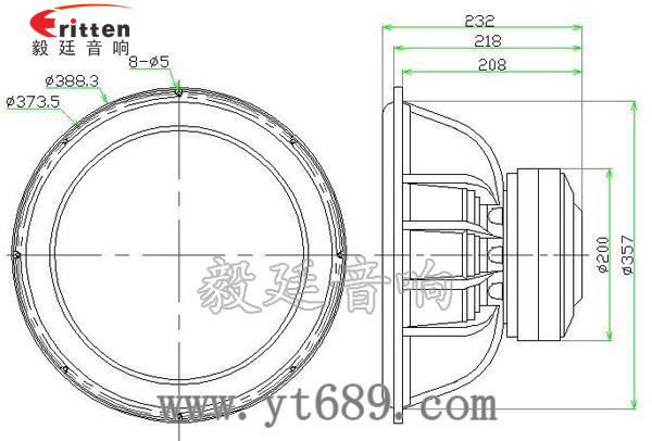 15寸音箱超重低音喇叭成品圖