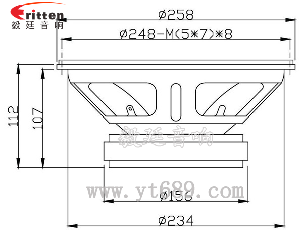 10寸150w中低音喇叭成品圖