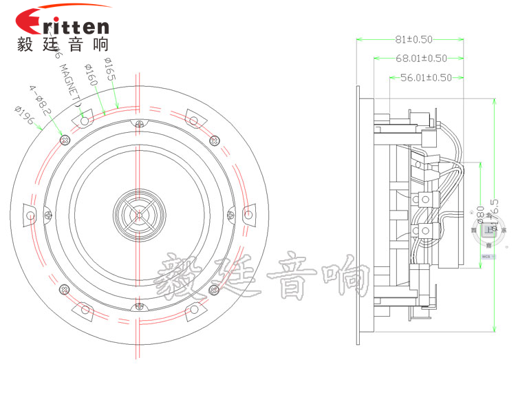 5.25寸天花揚(yáng)聲器成品圖 5.25寸天花揚(yáng)聲器成品圖