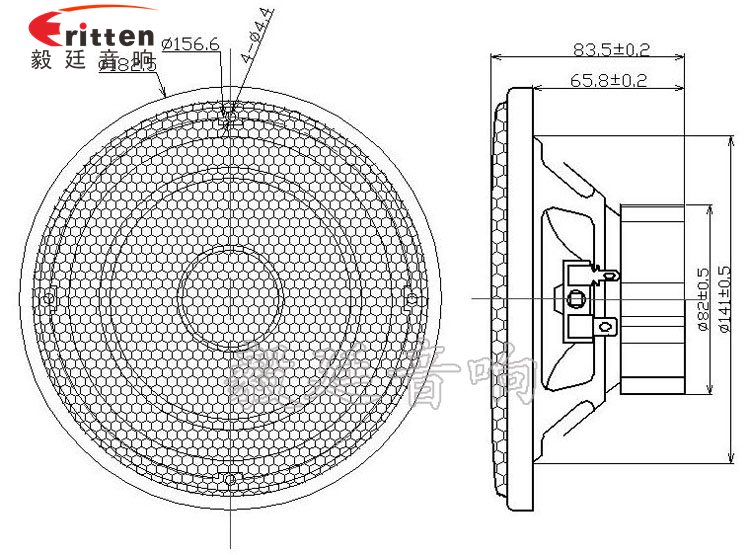 6.5寸3Ω40瓦全頻喇叭成品圖 6.5寸3Ω40瓦全頻喇叭成品圖