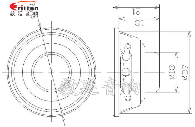 2W40mm藍牙音箱喇叭成品圖