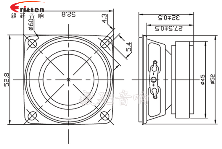 53mm13芯7W藍(lán)牙音箱喇叭成品圖