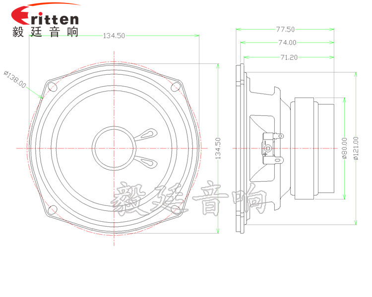 4歐30WHIFI音箱喇叭成品圖